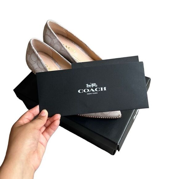 Coach Waverly Jacquard Pump Stone heels - Picture 8 of 8